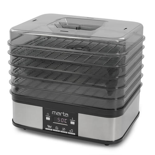 Купить Сушилка для овощей и фруктов MARTA MT-FD1887E черный  9908450. Характеристики, отзывы и цены в Донецке