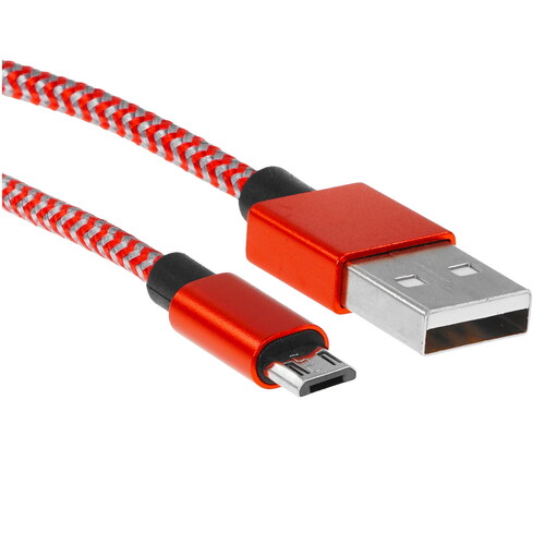 Купить Кабель круглый Perfeo micro USB - USB 2.0 Type-A красный 3 м  9173121. Характеристики, отзывы и цены в Донецке
