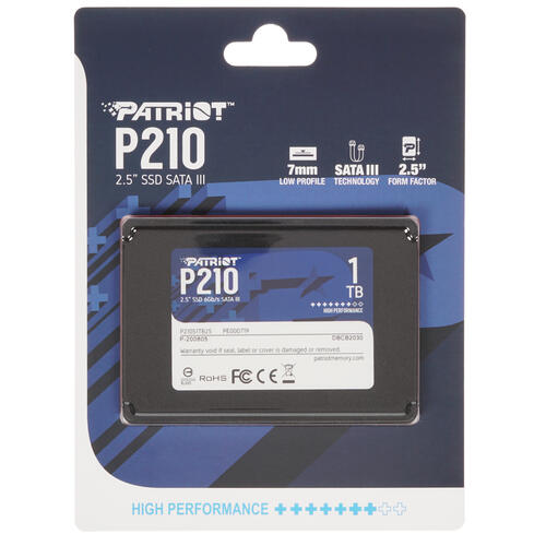 Купить 1000 ГБ 2.5" SATA накопитель Patriot Memory P210 [P210S1TB25]  4702172. Характеристики, отзывы и цены в Донецке