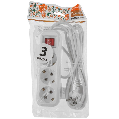 Купить Удлинитель TDM ELECTRIC Народный SQ1303-1101 белый  9277022. Характеристики, отзывы и цены в Донецке