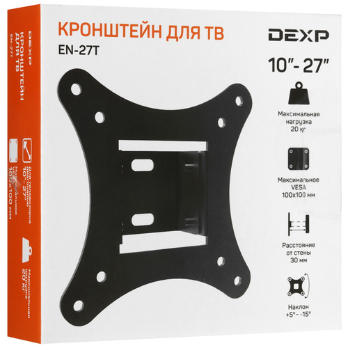 Купить Кронштейн для ТВ DEXP EN-27T черный  1668208. Характеристики, отзывы и цены в Донецке