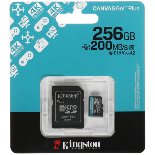 Купить Карта памяти Kingston Canvas Go! Plus microSDXC 256 ГБ  5624200. Характеристики, отзывы и цены в Донецке