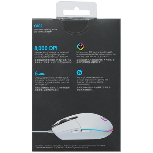 Купить Мышь проводная Logitech G102 LIGHTSYNC  5068094. Характеристики, отзывы и цены в Донецке