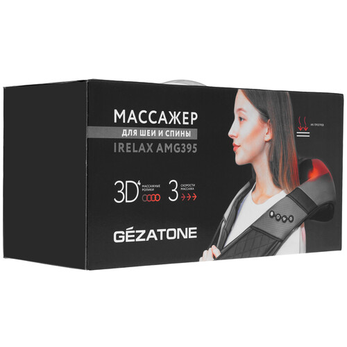 Купить Массажный воротник Gezatone AMG395 черный  5619357. Характеристики, отзывы и цены в Донецке