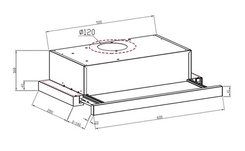 Купить Вытяжка телескопическая LEX HUBBLE G 600 черный/черный  1091952. Характеристики, отзывы и цены в Донецке