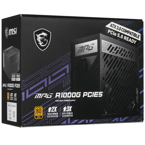 Купить Блок питания MSI MPG A1000G PCIE5  5093614. Характеристики, отзывы и цены в Донецке