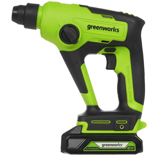 Купить Перфоратор GreenWorks GD24SDS1K2 24V  9089793. Характеристики, отзывы и цены в Донецке
