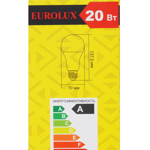 Купить Лампа светодиодная EuroluxLL-E-A70-20W-230-6K-E27  5401695. Характеристики, отзывы и цены в Донецке