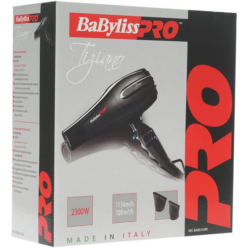 Купить Фен BaByliss Pro Tiziano BAB6330RE черный  8151349. Характеристики, отзывы и цены в Донецке