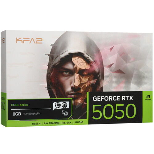 Купить Видеокарта KFA2 GeForce RTX 5050 CORE OC 2FAN LED White  5634605. Характеристики, отзывы и цены в Донецке