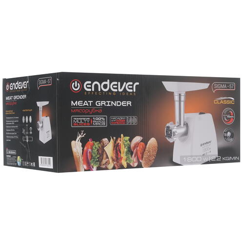 Купить Мясорубка электрическая Endever Sigma 57 белый  8146577. Характеристики, отзывы и цены в Донецке