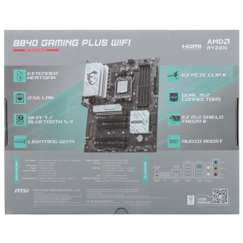 Купить Материнская плата MSI B840 GAMING PLUS WIFI  5611937. Характеристики, отзывы и цены в Донецке