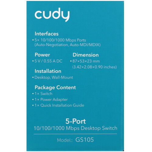 Купить Коммутатор Cudy GS105 4.0  5620765. Характеристики, отзывы и цены в Донецке