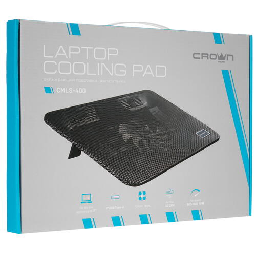 Купить Охлаждающая подставка Crown CMLS-400 черный  4775601. Характеристики, отзывы и цены в Донецке