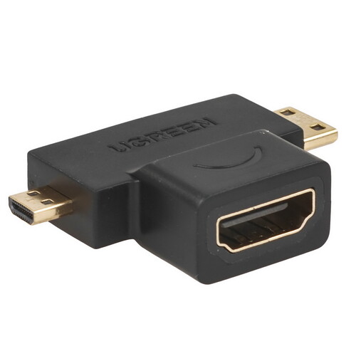 Купить Переходник однонаправленный Ugreen HDMI - mini HDMI +micro HDMI  5600474. Характеристики, отзывы и цены в Донецке
