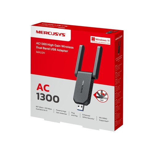 Купить Wi-Fi адаптер Mercusys MA32H  9276966. Характеристики, отзывы и цены в Донецке