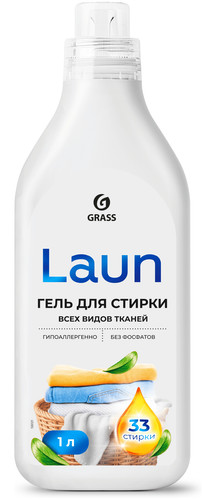 Купить Гель для стирки GRASS Laun для белых тканей, для цветных тканей, 1 л  9388558. Характеристики, отзывы и цены в Донецке