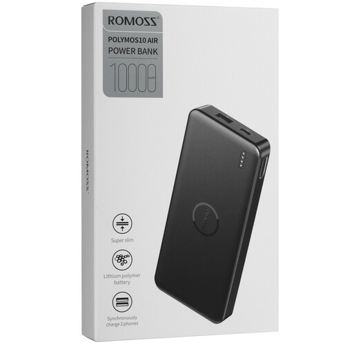 Купить Портативный аккумулятор Romoss PPB10 черный  5472539. Характеристики, отзывы и цены в Донецке