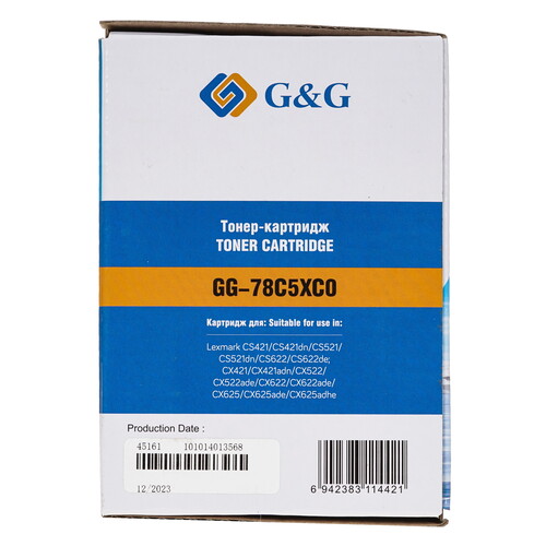 Купить Картридж лазерный G&G GG-78C5XC0 голубой  9146326. Характеристики, отзывы и цены в Донецке