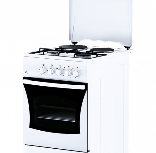 Купить Комбинированная плита Flama RK 2211 белый  5362869. Характеристики, отзывы и цены в Донецке