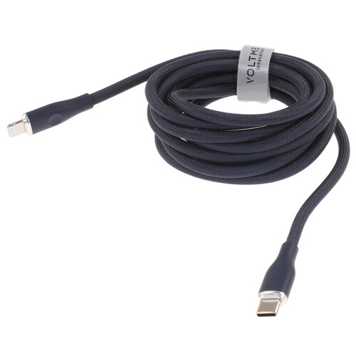 Купить Кабель круглый VOLTME Lightning 8-pin - USB Type-C синий 2 м  9210878. Характеристики, отзывы и цены в Донецке