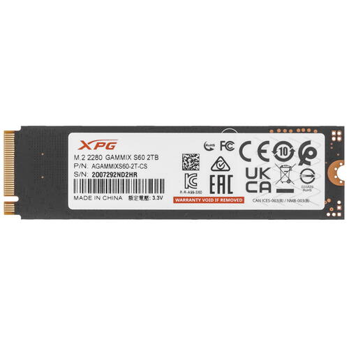 Купить 2000 ГБ M.2 NVMe накопитель ADATA XPG GAMMIX S60 [AGAMMIXS60-2T-CS]  5449406. Характеристики, отзывы и цены в Донецке