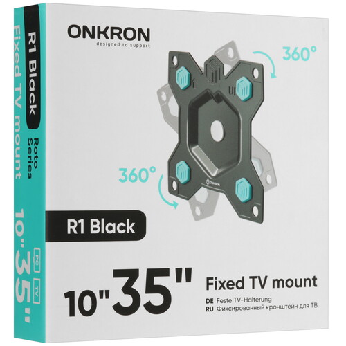 Купить Кронштейн для ТВ ONKRON R1 черный  5470591. Характеристики, отзывы и цены в Донецке