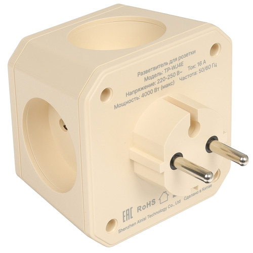 Купить Разветвитель AGNI TP-WJ4E-ivory бежевый  9354098. Характеристики, отзывы и цены в Донецке