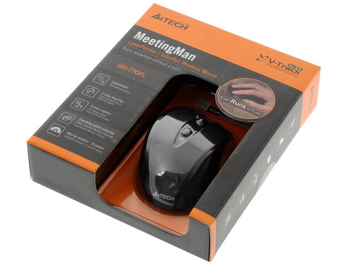 Купить Мышь беспроводная A4Tech G10-770FL  черный  0133557. Характеристики, отзывы и цены в Донецке