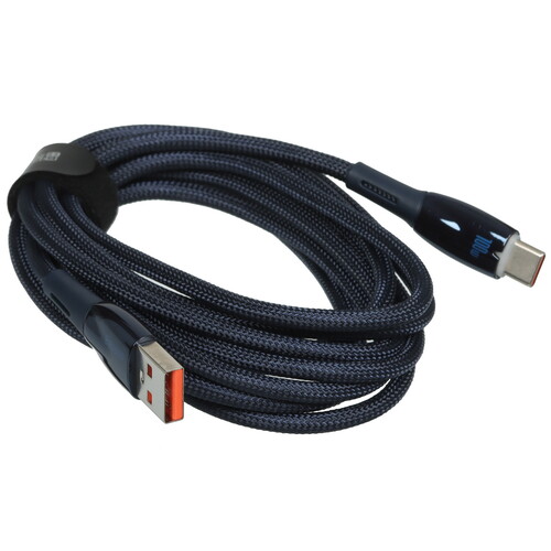 Купить Кабель круглый Baseus USB Type-C - USB 2.0 Type-A синий 2 м  9167121. Характеристики, отзывы и цены в Донецке