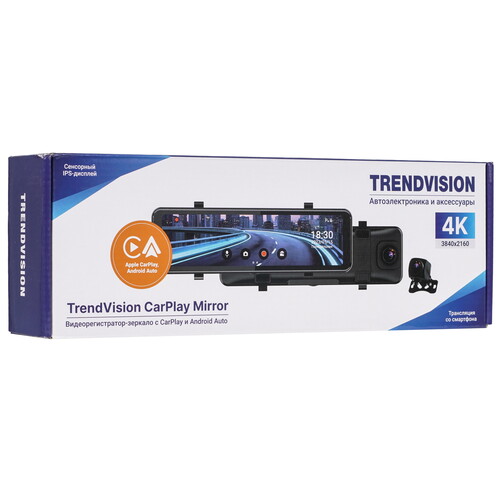 Купить Видеорегистратор-зеркало Trendvision CarPlay Mirror + камера заднего вида  9094033. Характеристики, отзывы и цены в Донецке