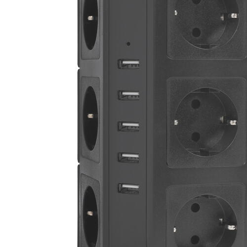 Купить Сетевой фильтр QUMO Power Tower Pro черный  1639066. Характеристики, отзывы и цены в Донецке