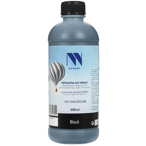 Купить Чернила водорастворимые NV Print NV-INK500UBk черный  9133618. Характеристики, отзывы и цены в Донецке