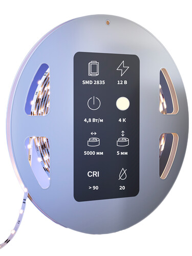 Купить Светодиодная лента Maytoni 12В 2835 4.8Вт/м 4000K 5м IP 20 5мм  9185116. Характеристики, отзывы и цены в Донецке