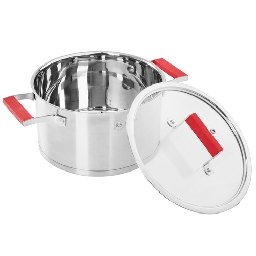 Купить Кастрюля Rainstahl RS/CS 2912-22 4.7 л 22 см красный  9151782. Характеристики, отзывы и цены в Донецке