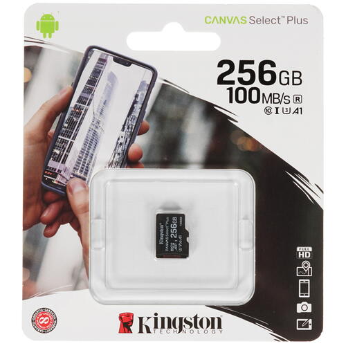 Купить Карта памяти Kingston Canvas Select Plus microSDXC 256 ГБ [SDCS2/256GBSP]  1664088. Характеристики, отзывы и цены в Донецке