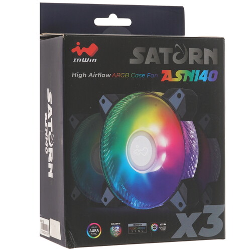 Купить Вентилятор InWin Saturn ASN140 Triple Pack  5625024. Характеристики, отзывы и цены в Донецке