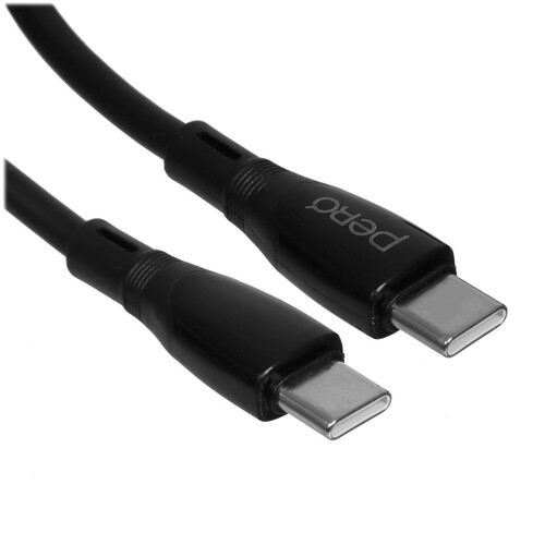 Купить Кабель круглый PERO USB Type-C - USB Type-C черный 1 м  5474210. Характеристики, отзывы и цены в Донецке
