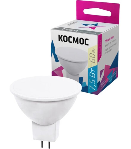 Купить Комплект светодиодных ламп Космос Lksm_LED7.5wJCDRC30  9303108. Характеристики, отзывы и цены в Донецке