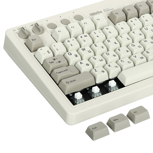 Купить Клавиатура  проводная + беспроводная 8BitDo Retro Mechanical Keyboard - M Edition  5465239. Характеристики, отзывы и цены в Донецке
