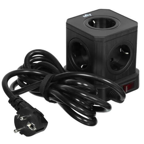 Купить Сетевой фильтр AGNI TP-VE4U5E-C черный  9289306. Характеристики, отзывы и цены в Донецке