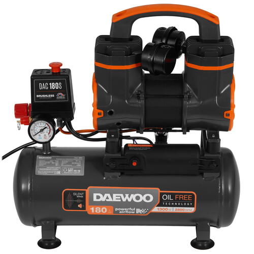 Купить Компрессор поршневой безмасляный Daewoo DAC 180S  5412914. Характеристики, отзывы и цены в Донецке