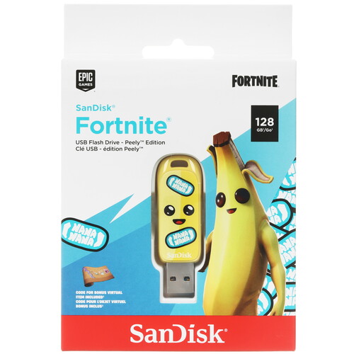 Купить Память USB Flash 128 ГБ Sandisk Fortnite Peely Edition  5635906. Характеристики, отзывы и цены в Донецке