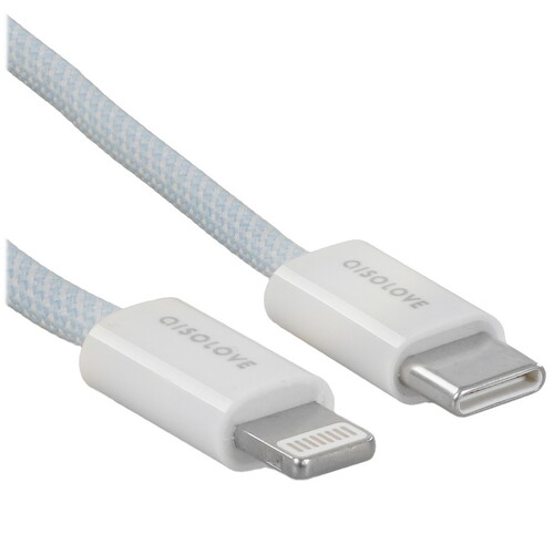 Купить Кабель круглый SOLOVE Lightning 8-pin - USB Type-C голубой 2 м  5479983. Характеристики, отзывы и цены в Донецке