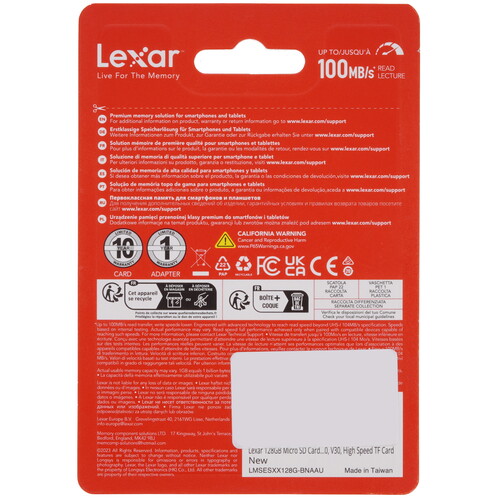 Купить Карта памяти Lexar E-Series microSDXC 128 ГБ  9262213. Характеристики, отзывы и цены в Донецке
