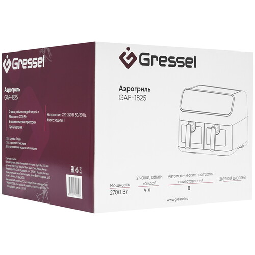 Купить Аэрогриль Gressel GAF-1825 черный  9299418. Характеристики, отзывы и цены в Донецке