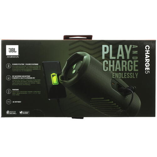 Купить Портативная колонка JBL Charge 5, зеленый  4776883. Характеристики, отзывы и цены в Донецке