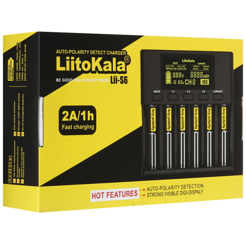 Купить Зарядное устройство LiitoKala Lii-S6  9212336. Характеристики, отзывы и цены в Донецке