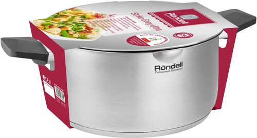 Купить Кастрюля Rondell Strike Grey Ultra RDS-1948 2.8 л 20 см серебристый  9309633. Характеристики, отзывы и цены в Донецке