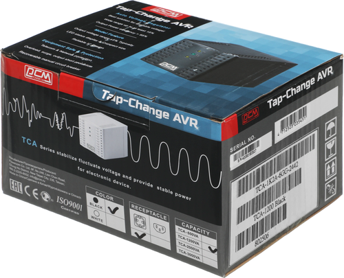 Купить Стабилизатор напряжения Powercom TCA-1200 BL  1051733. Характеристики, отзывы и цены в Донецке